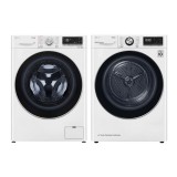 (Bundle) LG FV1410S3WA Front Load Washing Machine (10kg)(4 Ticks)+ TD-H90VWD Dual Inverter Heat Pump Dryer (9KG)(5 Ticks)